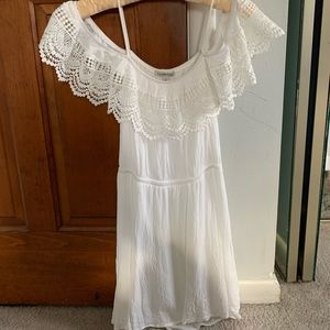 White Off-the-Shoulder Summer Dress
